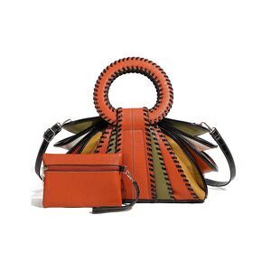 7017 Designer Multicolor Leather Top Handle Handbag Bag Large Capacity